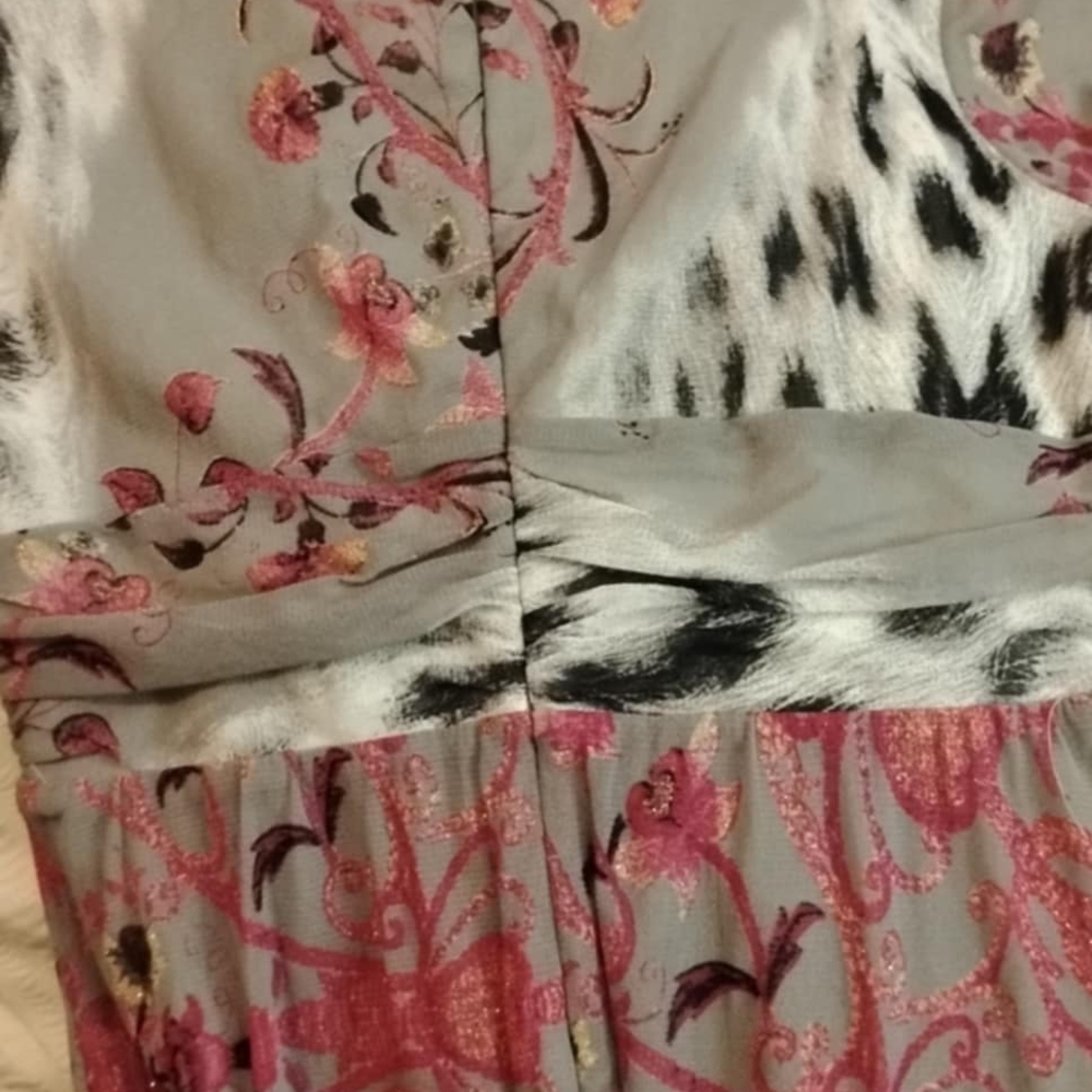 Roberto Cavalli Pink and Gray Dress
